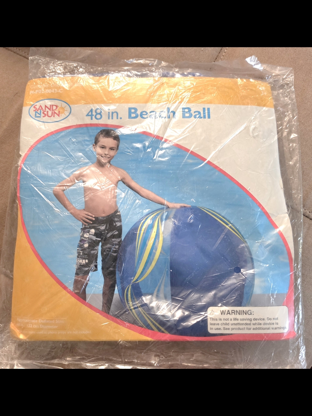 Vintage Sand 'N Sun 48" Giant Beach Ball - Very RARE!!